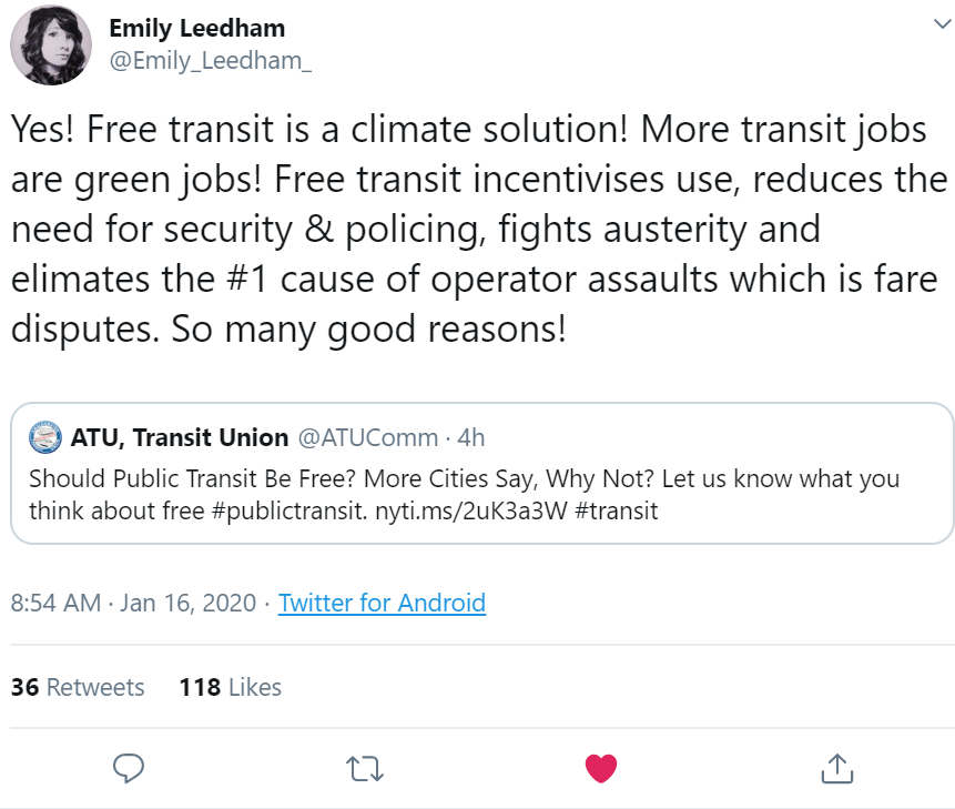 Screenshot of Emily Leedham's tweet